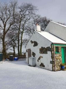 Drumaneir cottage in the winter